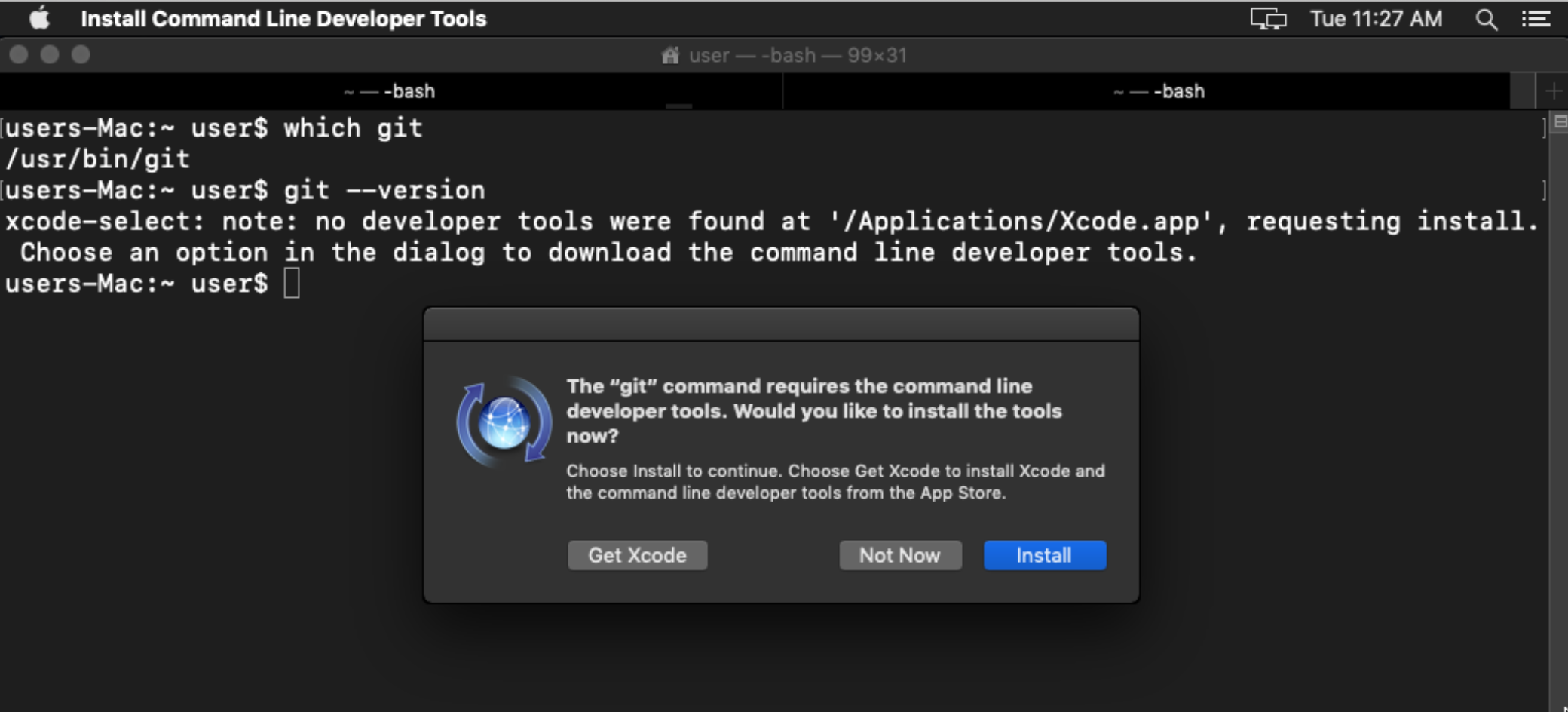 mac install command line developer tools